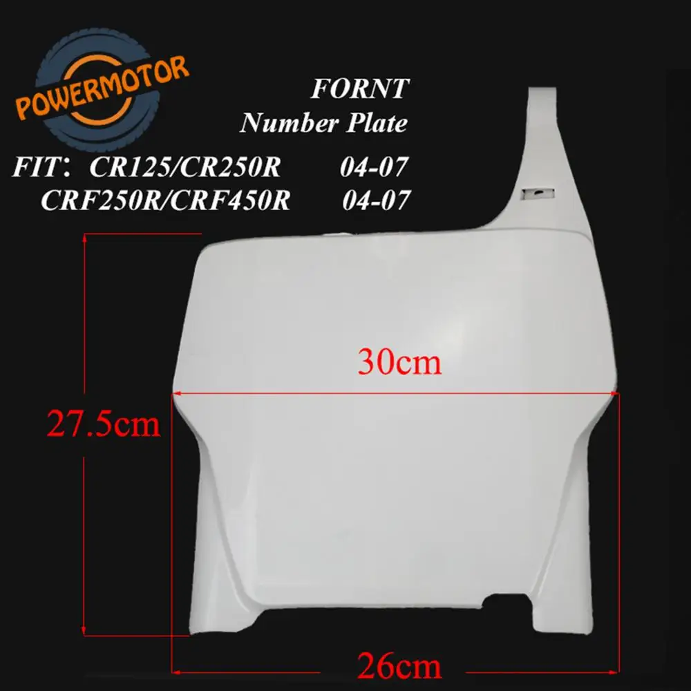 

Front Number Plates Name Plate for CR125R CR250R CRF250R CRF450R 04-07 Off road Racing Motocross