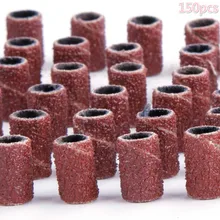 Bandes de ponçage pour ponceuse à ongles, 150 pièces, pour manucure et pédicure, dissolvant de vernis à ongles, accessoires