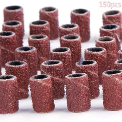 Bandes de ponçage pour ponceuse à ongles, 150 pièces, pour manucure et pédicure, dissolvant de vernis à ongles, accessoires 