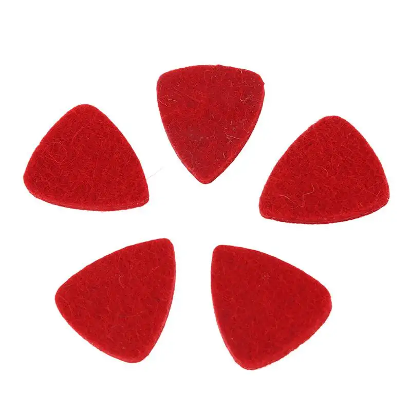 

5 Pcs Soft Hard Ukulele Wool Felt Picks Mandolin Guitar Plectrums