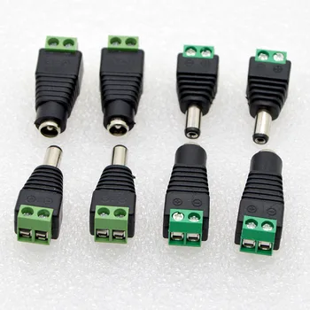 

5sets New DC Power Socket 5.5X2.1,5.5X2.5 mm 12V DC Power Interface Male And Female Plug Connector Special Wholesale