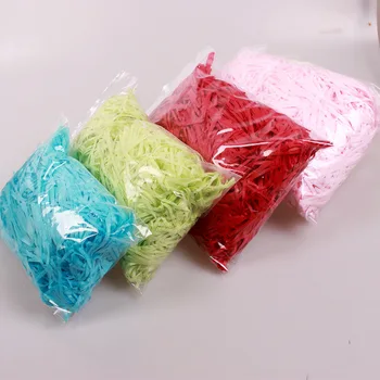 

50g Colorful Shredded Crinkle Paper Raffia Candy Boxes DIY Box Filling Material Tissue Party Gift Packaging Filler Decor