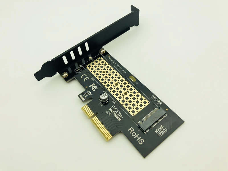 M.2 NVMe SSD NGFF к PCIE X4 адаптер Raiser M ключ интерфейсная карта поддерживает PCI Express 3,0x4 Размер 2230-2280 m.2 полная скорость хорошее