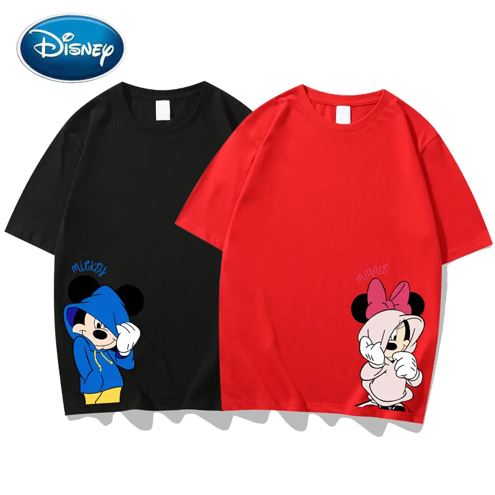 Футболка женская Disney Sweet Minnie Mickey Mouse с коротким рукавом круглым вырезом 10 цветов |