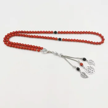 

Samll size Red coral Tasbih 99 Natural coral Eid gift Everything is new 2020 Women's Bracelets Saudi arabia Fashion arab jewelry
