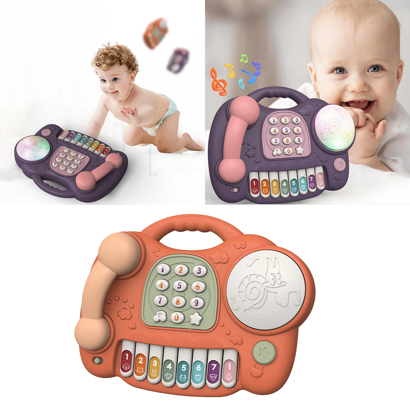 Children Simulation Telephone Pretend Play with Lights & Music Educational Toys