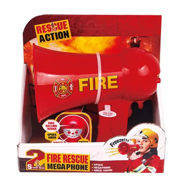 Fire Fighting Megaphone for Kids Pretend Firemen Portable Hand Speaker Toys New 4