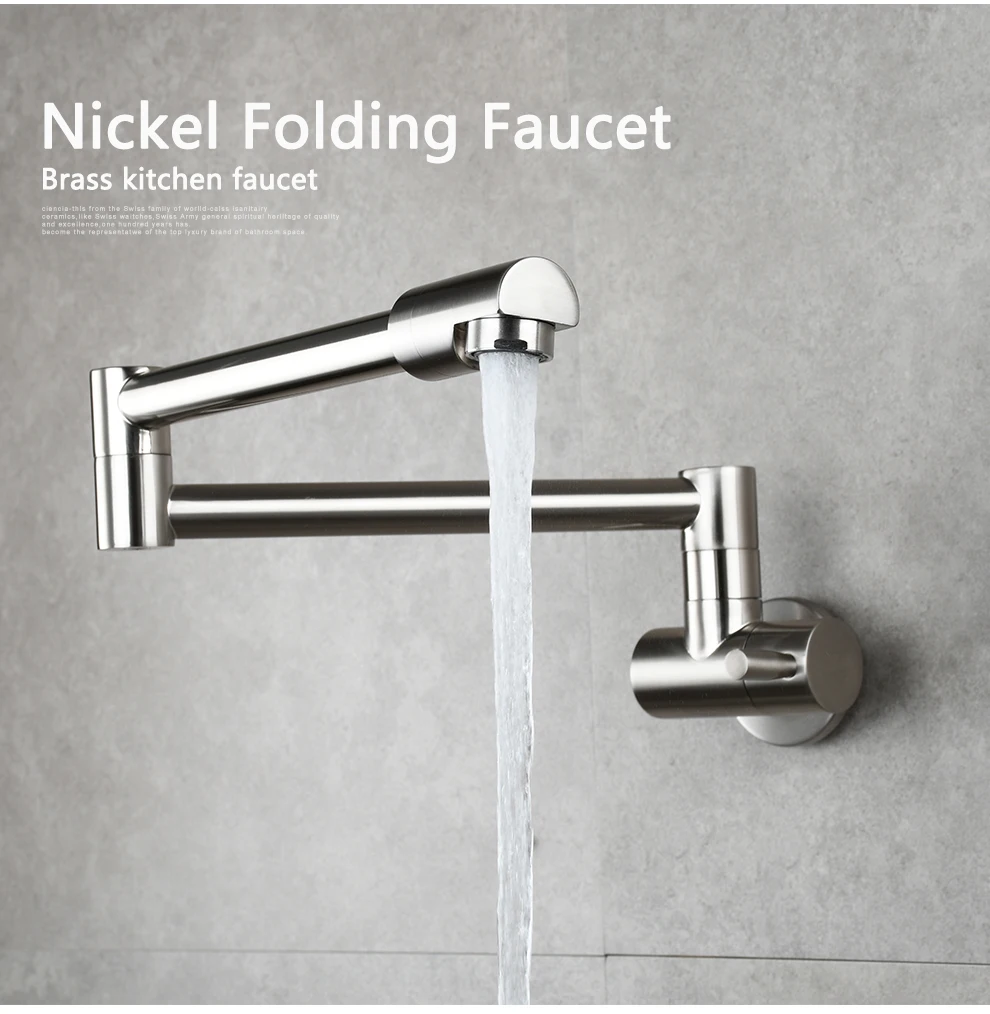 Copper Chrome Plated Single Cold Kitchen Faucet Universal Rotary