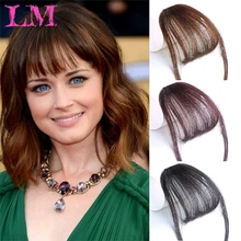 LiangMo прямой синтетический парик челка короткие волосы женщина натуральные короткие поддельные волосы челка тепло