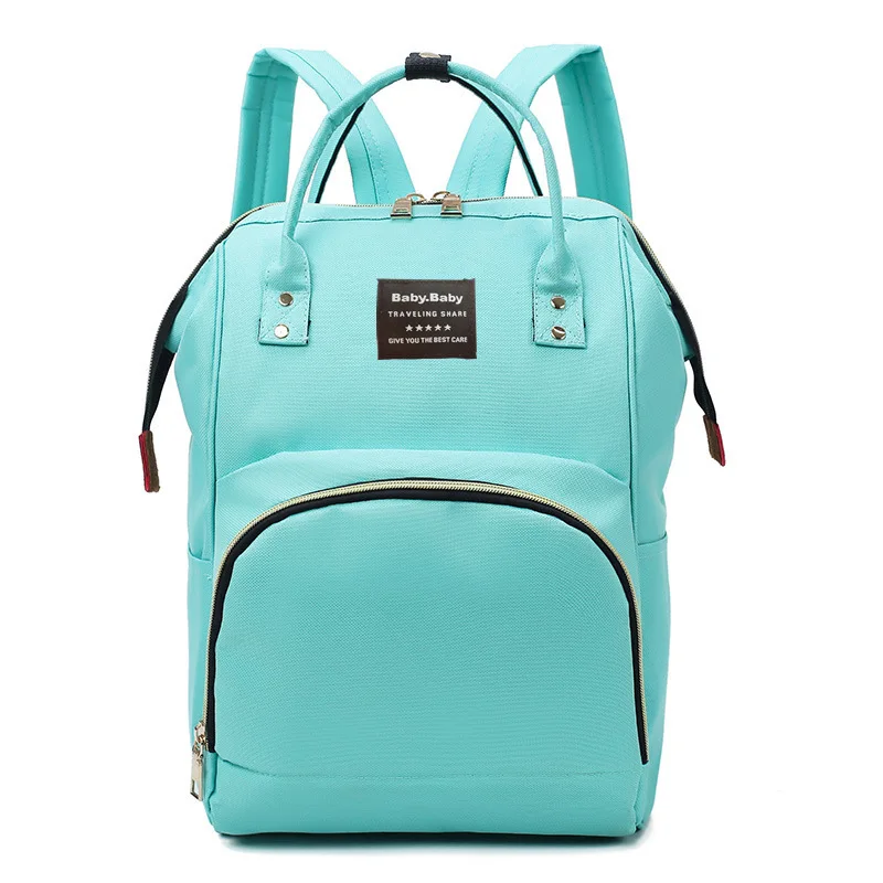 Light Green S Простой Модный легкий наплечный мешок для подгузников, многофункциональный большой объем рюкзак для кормящих мам и детей, сумка для детской бутылочки - Цвет: Light Green S