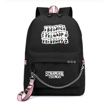 

Stranger Things Backpack USB women Shoulder Bag Student's School Book Bags Fans Travel Bags Laptop bag Bagpack