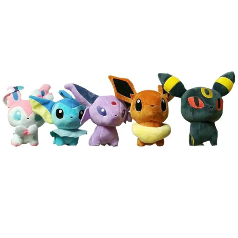 5 шт./компл. 18 см Q версия Eevee зеркаon Umbreon сильвеон Vaporeon аниме мягкая милая плюшевая