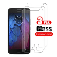 Protecteur d'écran 9H, 3 pièces, Film en verre trempé pour Motorola Moto G5S G5S Plus=