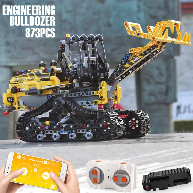 RC APP control Technic грузовик автомобильный конструктор совместимый с лего 42094 гусеничный погрузчик набор детская машинка из конструктора модель игрушки Рождественский подарок