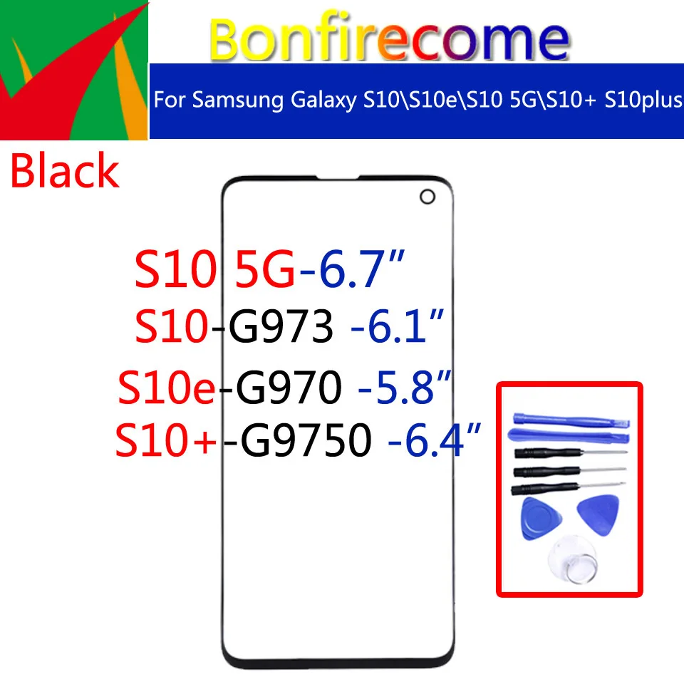 Per Samsung Galaxy S10 G973 S10E G970 S10 5G S105G Lcd Touch Screen Frontale Esterno Obiettivo Di Vetro Per S10 + G9750 G975 S10 Più