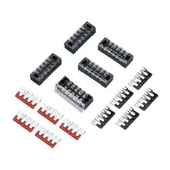 

5 Sets Of TB-1505 Power Terminal Connector 15A +Short Link Multi-Position Connection Strip Set Supplies