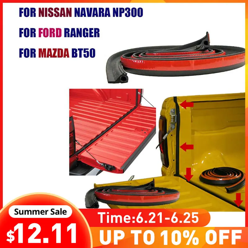 Car Seal 3/5M Adhesive Universal Weather Stripping Pickup Truck Bed Rubber Tailgate Kit Cover Sound Insulation | Автомобили и