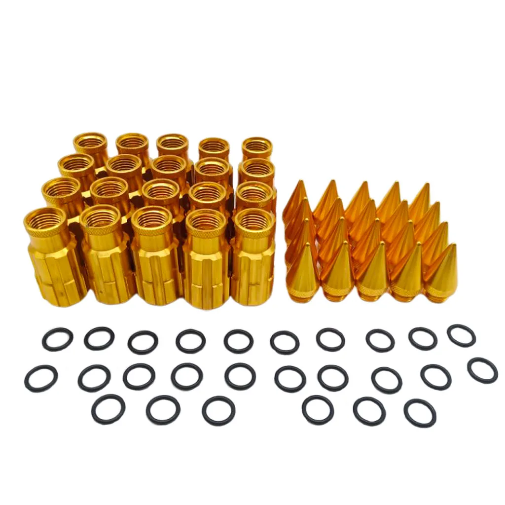 Гоночные алюминиевые стопорные гайки с шипами 20 шт 12x1,5 W/Key Golden