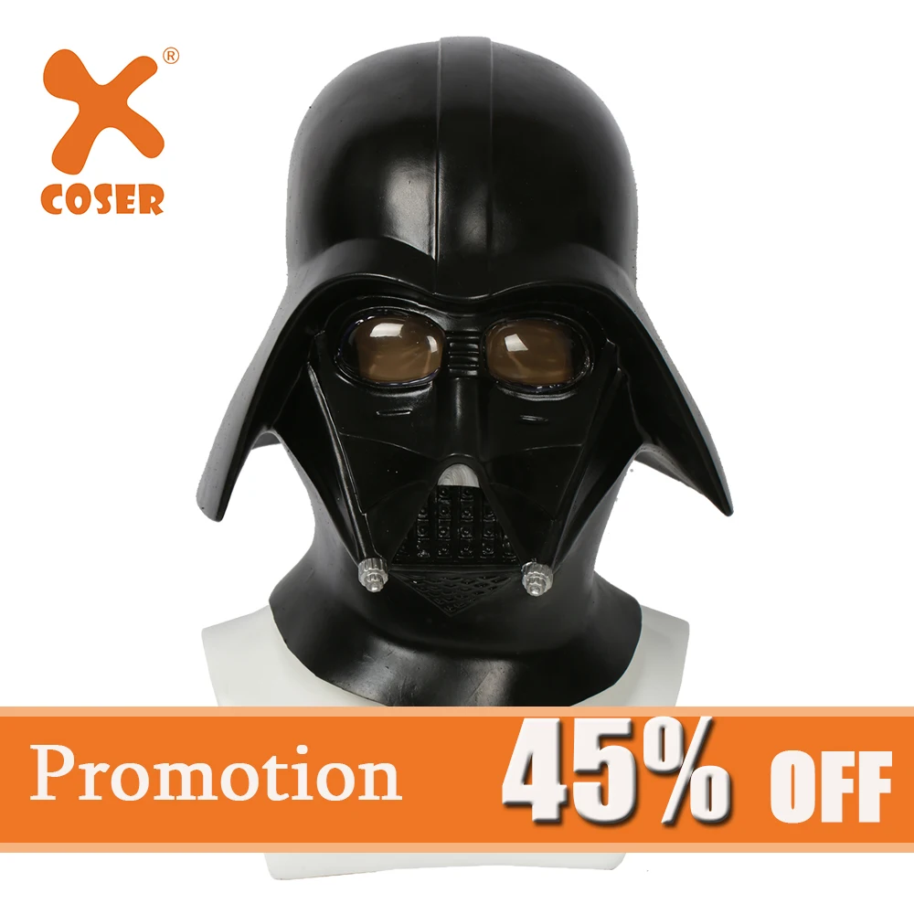 

X-COSTUME Darth Vader Helmet Star Wars Cosplay Updated Mask Deluxe PVC Full Head Black Adult Props