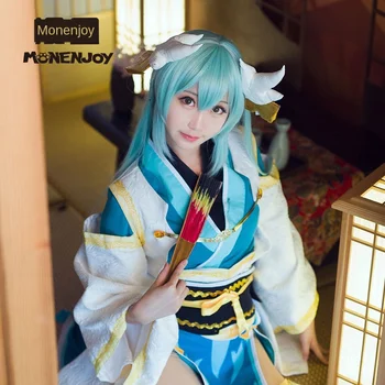 

Cosplay Halloween Party Fate / Grand Order Kiyohime Free Shipping Green High Temperature Resistant Fiber Synthetic Long Wig