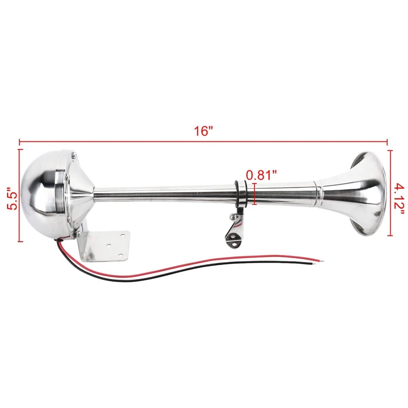 12 V морской лодка из нержавеющей стали один динамик Рог, низкий тон