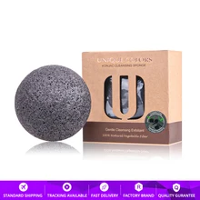 Бамбуковый уголь Конжак губка для удаления масла лица очищающая моющая Губка Уход за кожей отшелушивающий инструмент Уникальные цвета