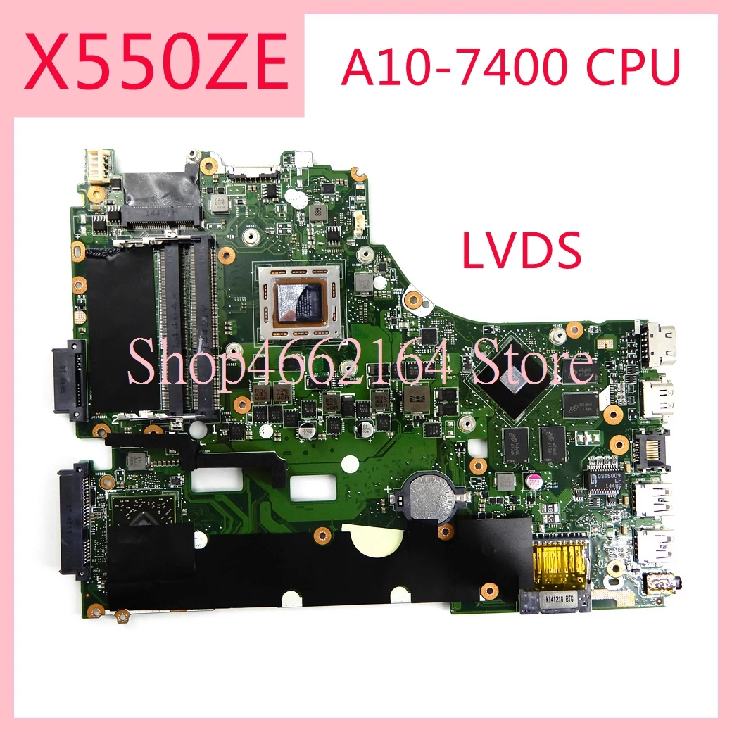 X550ZE LVDS with A10 7400 CPU Laptop Motherboard REV 2.0 For ASUS