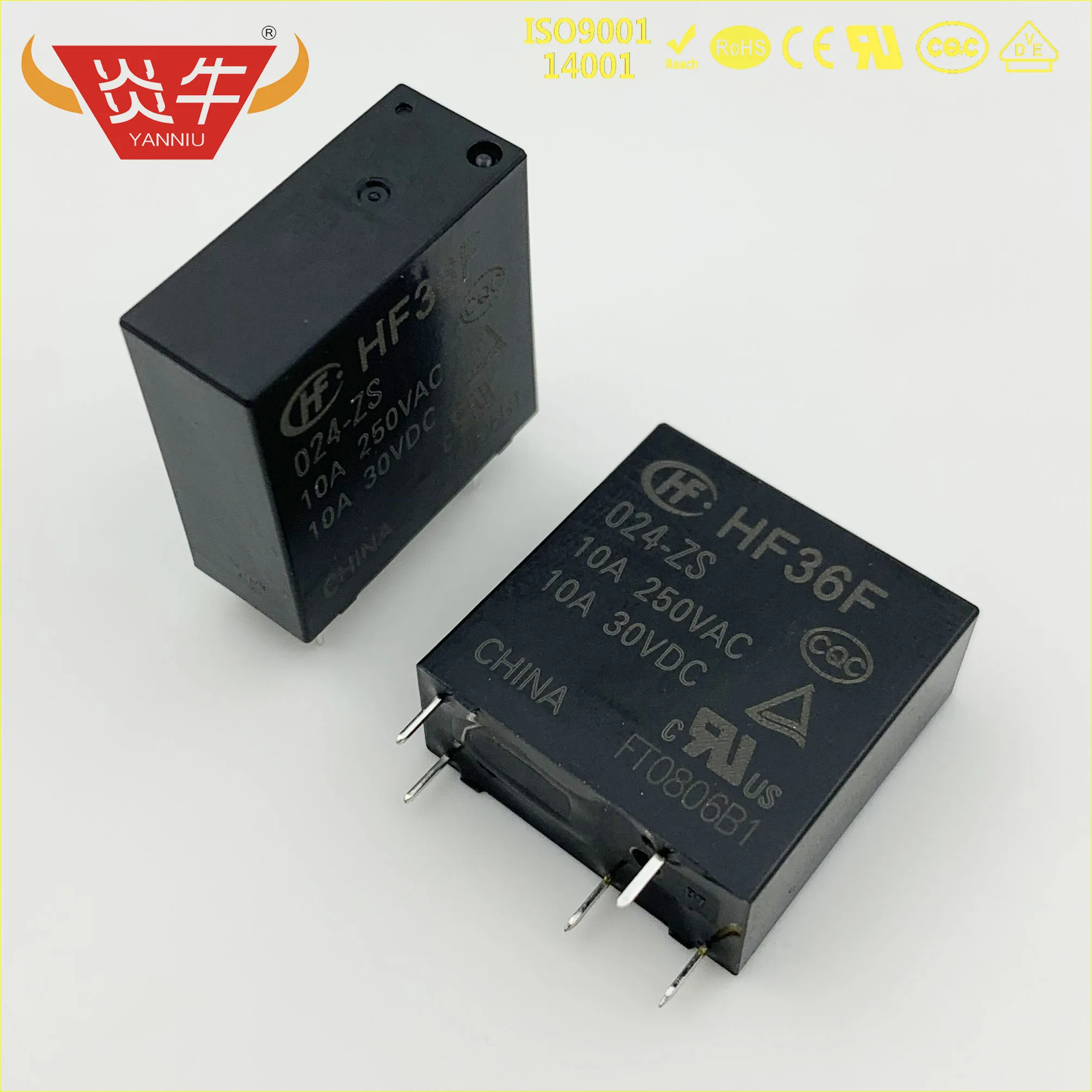 10Pcs HF 36F JZC-36F relay 12v 24v ZS HS power relays 10A 250VAC 4PIN 5PIN | Обустройство дома