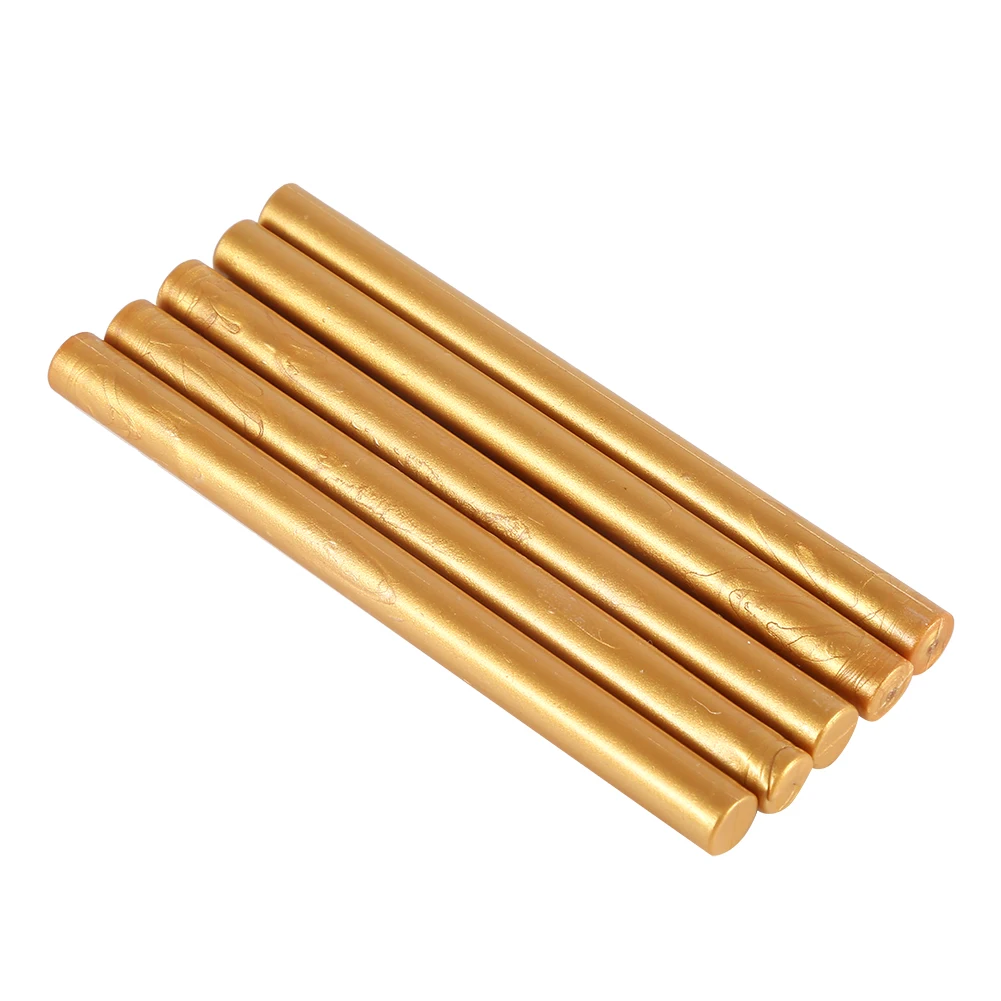 sliver 5pcs Seal Stamp Wax Sticks For Sealing Vintage Birthday Wedding Invitation Cards - Цвет: sliver