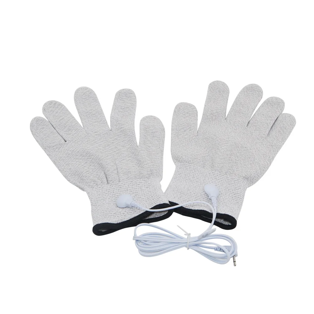 Массажные перчатки, электрические массажные перчатки с проволокой, посеребренные волокна для электрического стимулятора мышц, для снятия боли в руке, терапия