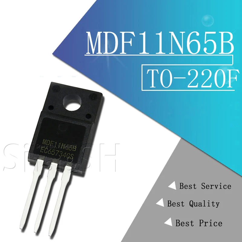 10 шт. новинка оригинал модель MDF11N65 TO-220 MDF11N65BTH TO220F 11N65B 650V 11A | Электронные
