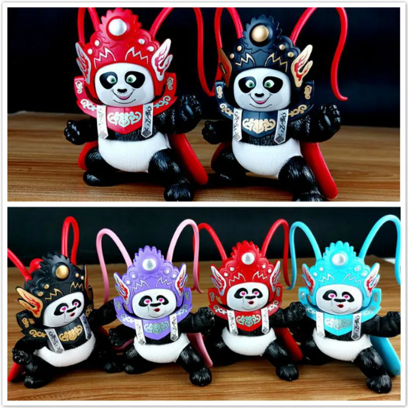 

Surprisingly Chinese style Collectible Amazingly cute resin drama face-changing panda doll model crafts Living room decorations