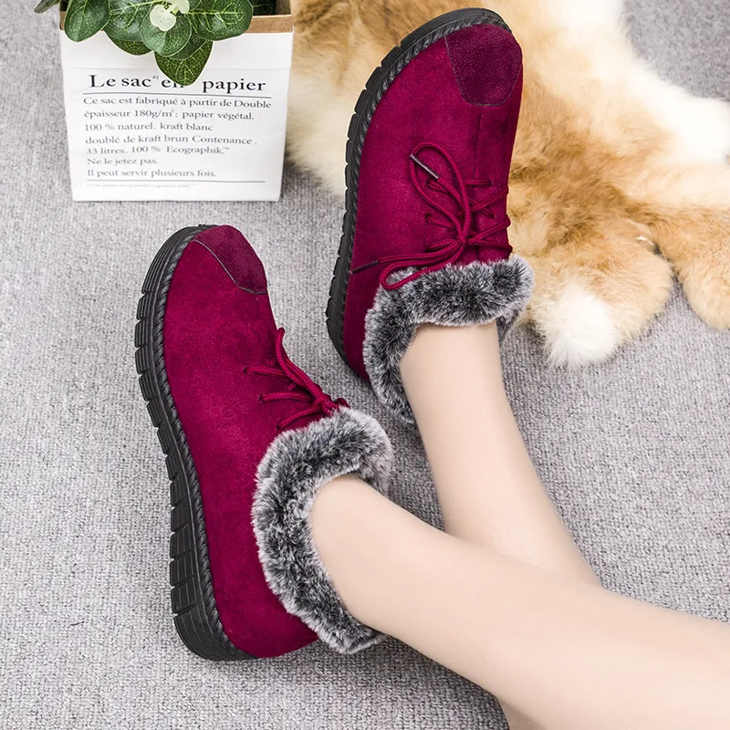 Autumn/Winter New Korean Plus Velvet High Heeled Women's Boots HairY Mouth Bold with Martin Boots Set Up Warm Short Boots