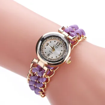

Women Knitting Rope Chain Winding Analog Quartz Movement Wrist Watch Ladies Dress Watch Bracelet Wristwatches Gift Christmas