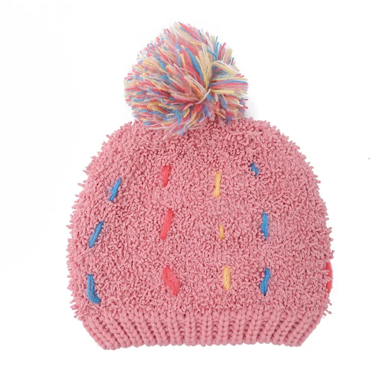 Зимняя модная повседневная женская акриловая шапка Skullies Beanines, разноцветные вязаные шапки Beanies, зимняя женская шапка, 5 цветов