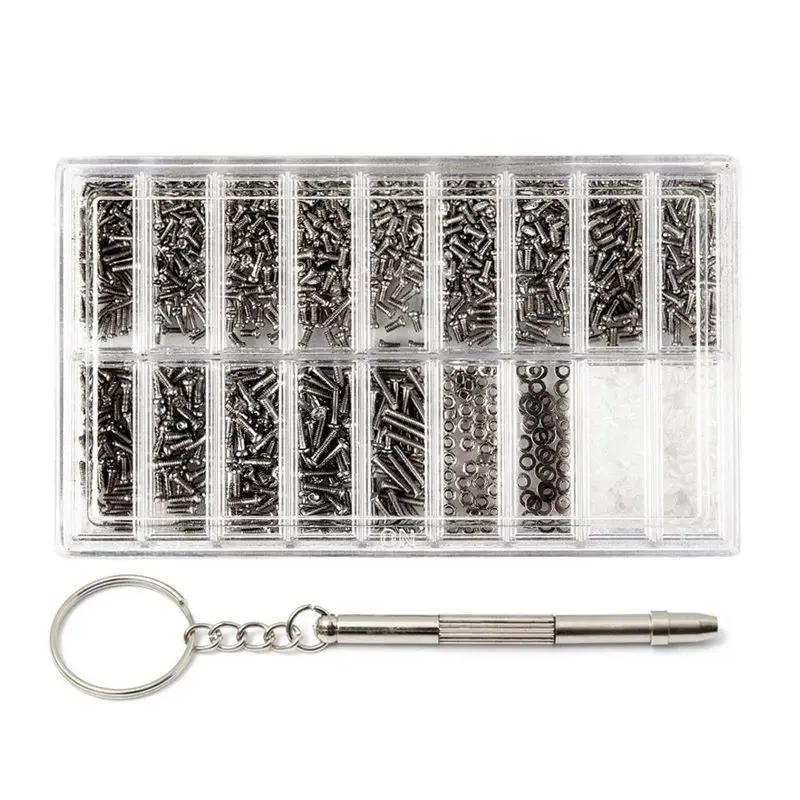 

1set Micro-Screws Tool Set for Eyeglass Sunglass Spectacles Watch Screws Mini Screws Nail Nut Assortment Kit Repair Tool Set