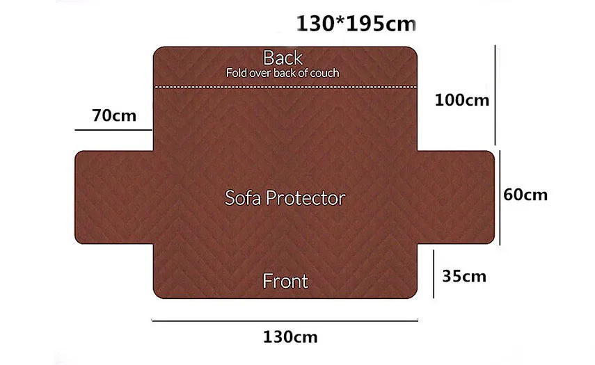 Sofa Couch Cover Pet Dog Kids Mat Furniture Protector Reversible Removable Armrest Slipcovers For 1/2/3 Seater Sofas Living Room