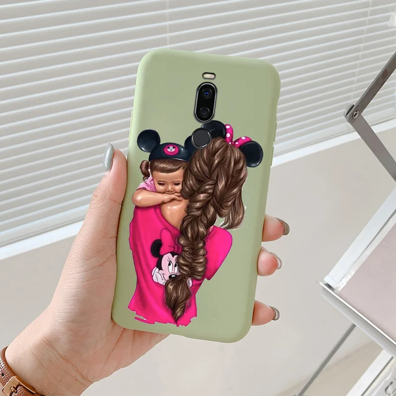 meizu cover For Meizu Note 8 Case Mother And Daughter Phone Cover For Meizu Note 9 Shell Painted Silicone Phone Protection Cover cases for meizu belt Cases For Meizu