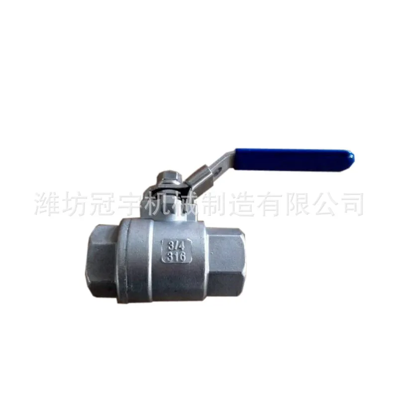 

DN20 Stainless Steel High Temperature Corrosion Resistant Internal Thread Two Piece Screw Manual 3 / 4 Heavy Ball Valve