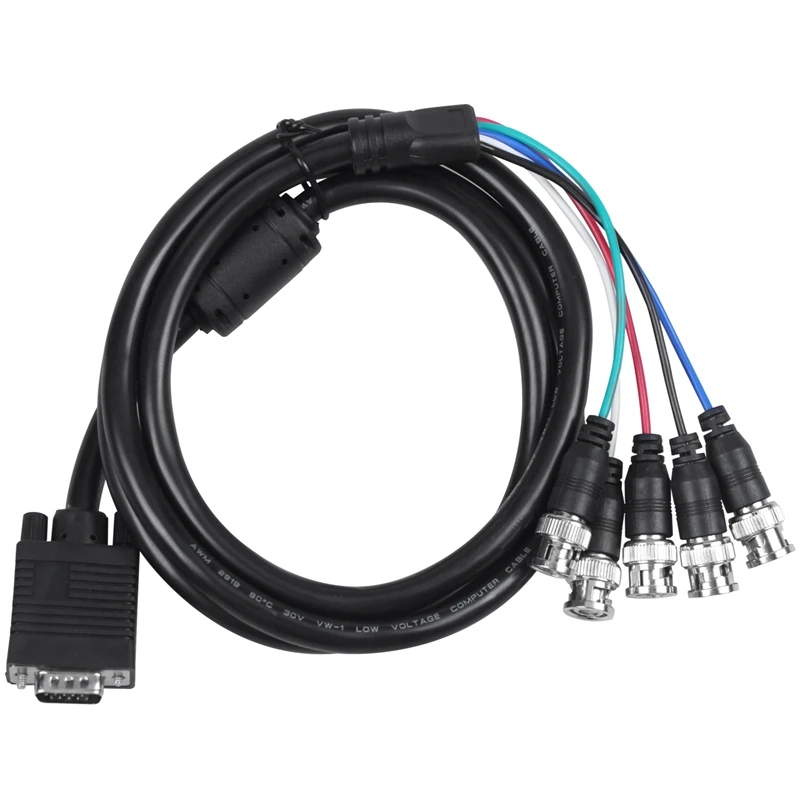 IG-51-inch VGA до 5 BNC RGBHV Breakout кабель папа-папа