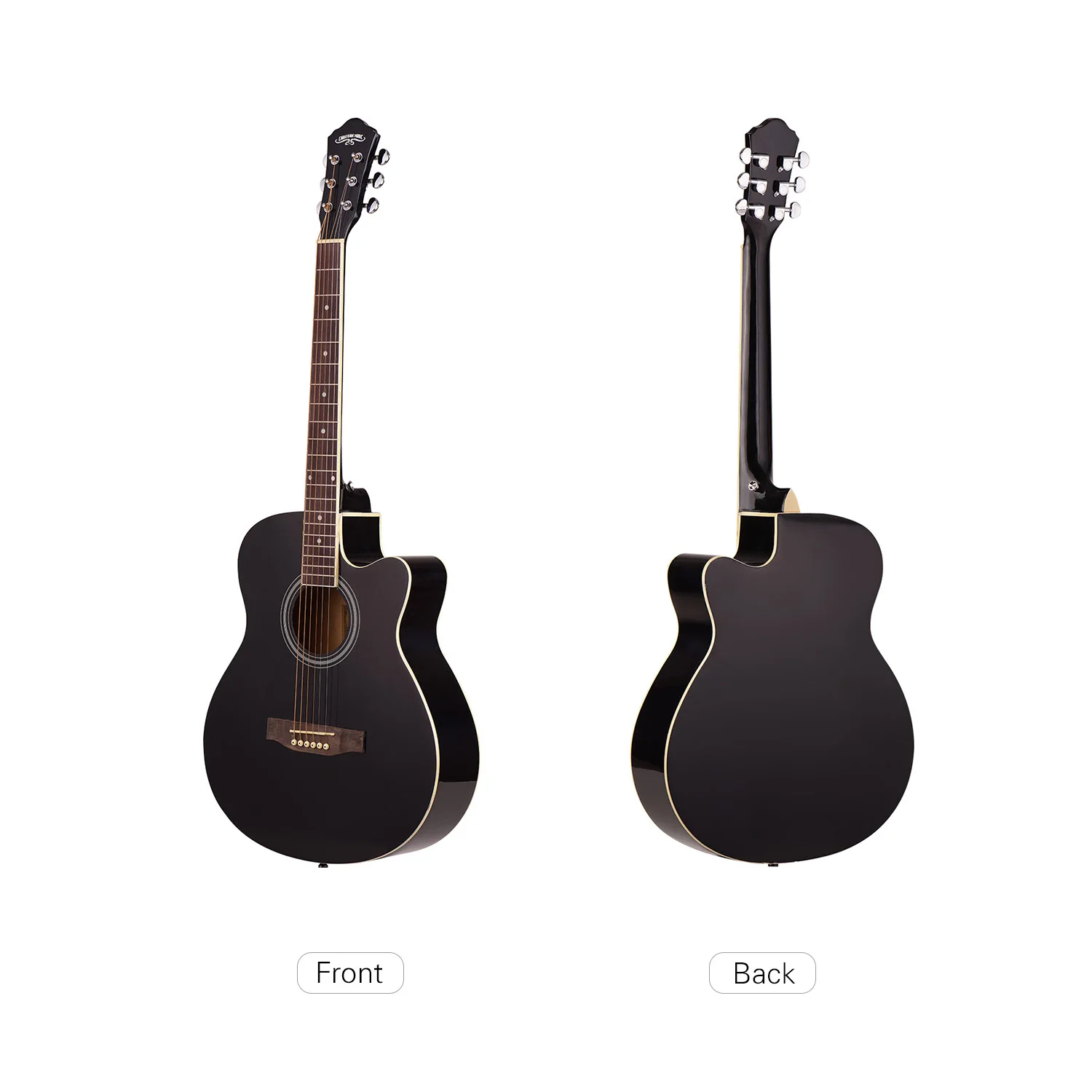 40 Inch Cutaway Akoestische Folk Gitaar 6 Snaren Basswood Met Band Gig Bag Capo Picks 40 Inch Cutaway Akoestische Folk Gitaar 6 Snaren Basswood Met Band Gig Bag Capo Picks