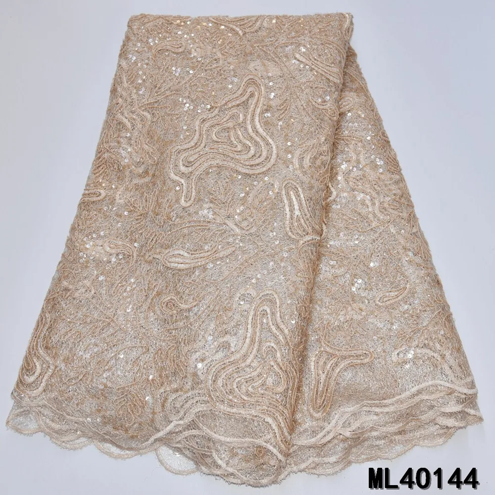 

BEAUTIFICAL african lace fabrics embroidery sequins organza lace fabric Fashion gold nigerian organza fabric 5yards ML4O144
