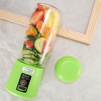 

420Ml-600mL Portable Juice Blender Usb Juicer Cup Multi-Function Fruit Mixer 4 Blade Mixing Machine Smoothies Baby Food Green