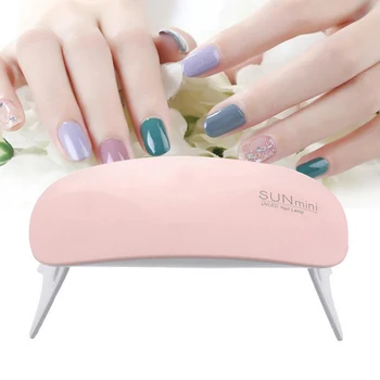 

6W Mini Nail Lamp Pink White Nail Dryer Machine UV LED Lamp Portable Micro USB Cable Home Use Drying Lamp For Gel Varnish
