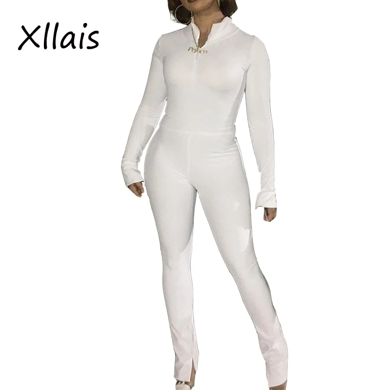 Xllais повседневная одежда для фитнеса, женские комбинезоны, сексуальный модный спортивный комбинезон с длинным рукавом для тренировок