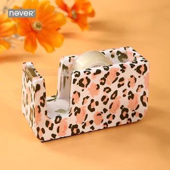 

Never Leopard Pattern Tape Holder Cutter Office Stationery Student Supplies Washi Tape Dispenser Tape Cutter Tape Dispenser
