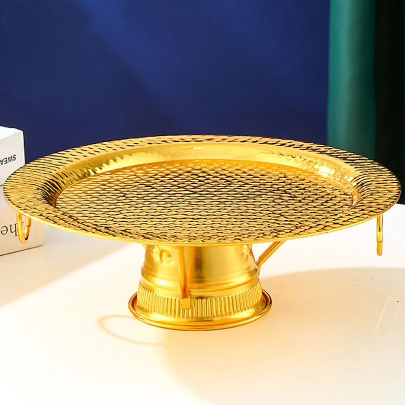 Metal Storage Tray Fruit Dessert Plate Luxury Golden Snack Food Container High Stand Hotel Home Restaurant Party Wedding Decor | Дом и сад