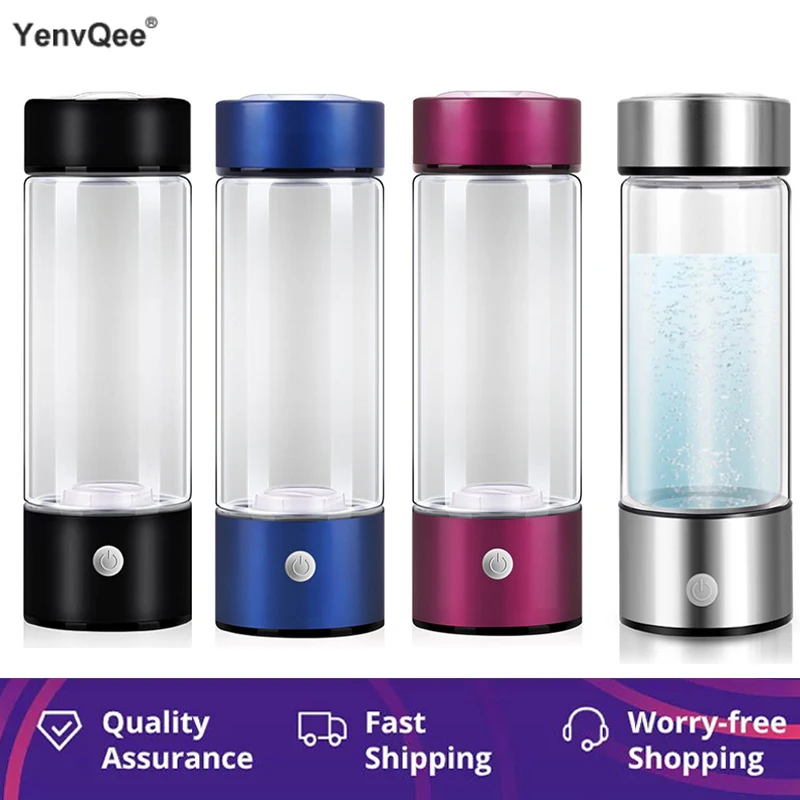 YenvQee 420ml  Hydrogens Rich Water Bottle Lonizer Alkaline Generator  3Minutes Hydrogen Water