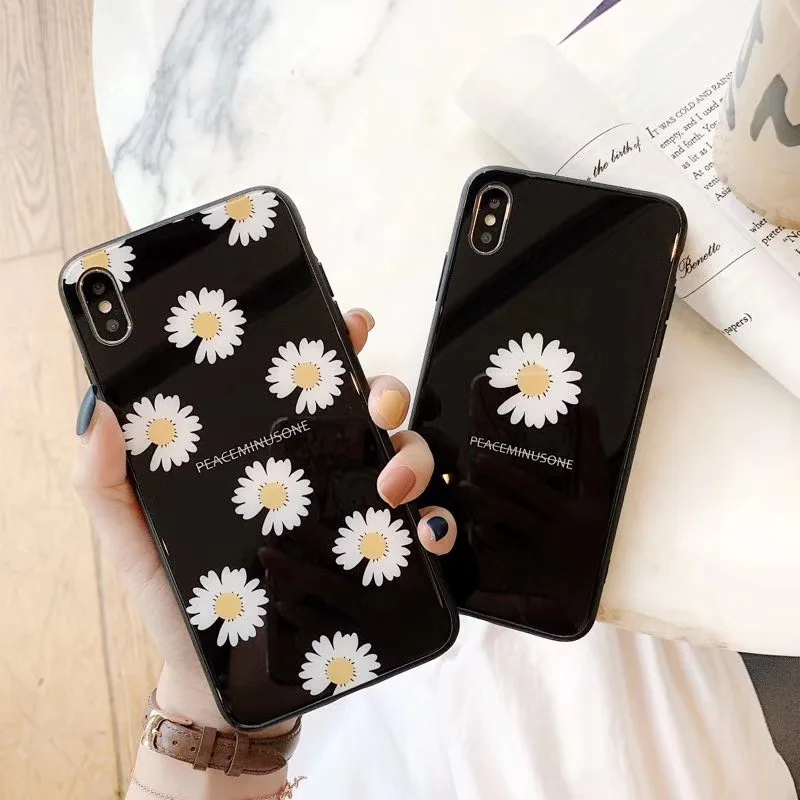 Белая Маргаритка Жесткий Чехол для iPhone X XS MAX XR 8 8 Plus i7 i7 Plus 6 6S 6S Plus Ins модный защитный чехол для iPhone X S Max