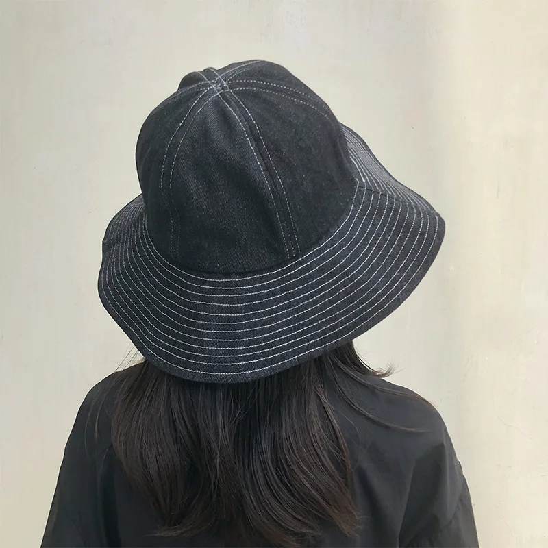 

Bucket Hat Women's Summer Korean-style Topee Female Summer Sun-resistant Large Brimmed Bucket Hat Face Covering Outing Versatile